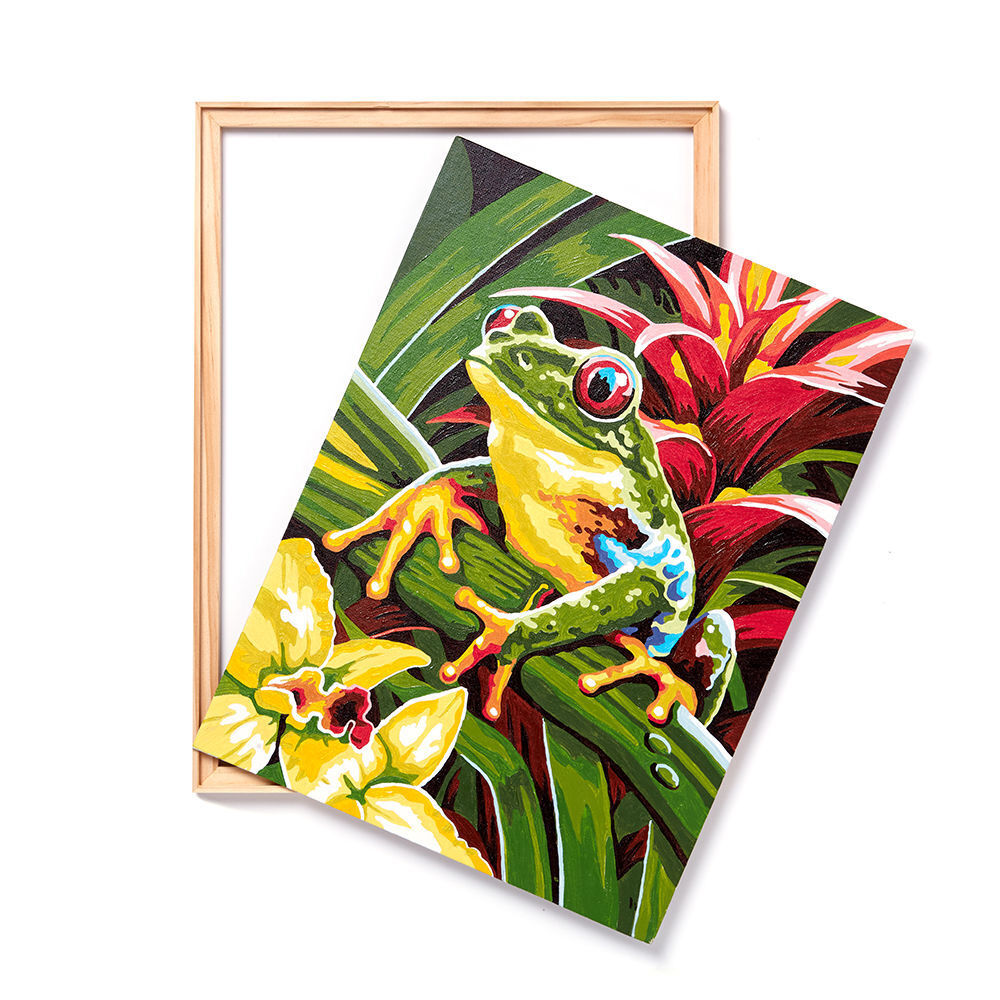 Jasart Thin Edge Artwork 18x24" Floater Frame Wood - Natural