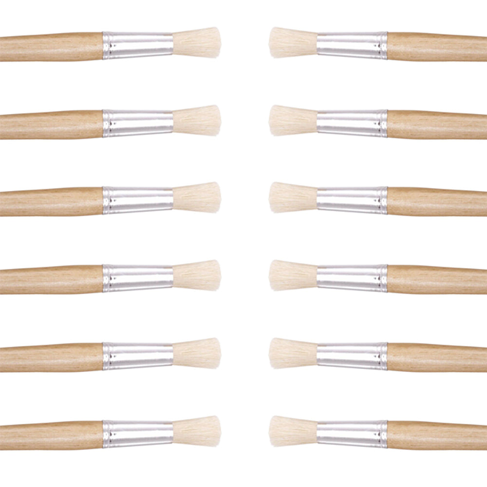 12PK Jasart Hog Bristle Series 582 Round Brush - Size 9