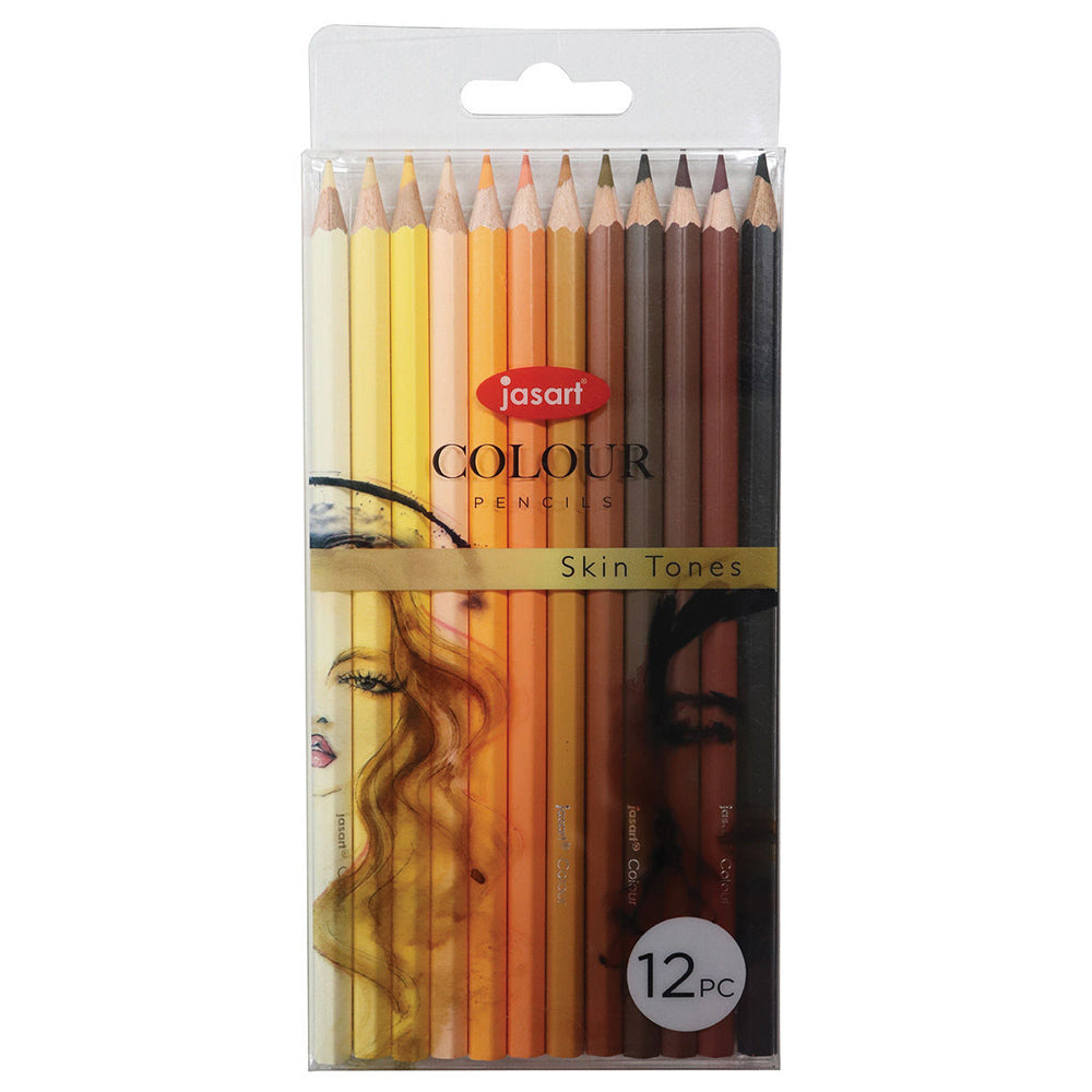 3x 12pc Jasart Studio Art/Craft Colour Pencil Set - Skin Tones
