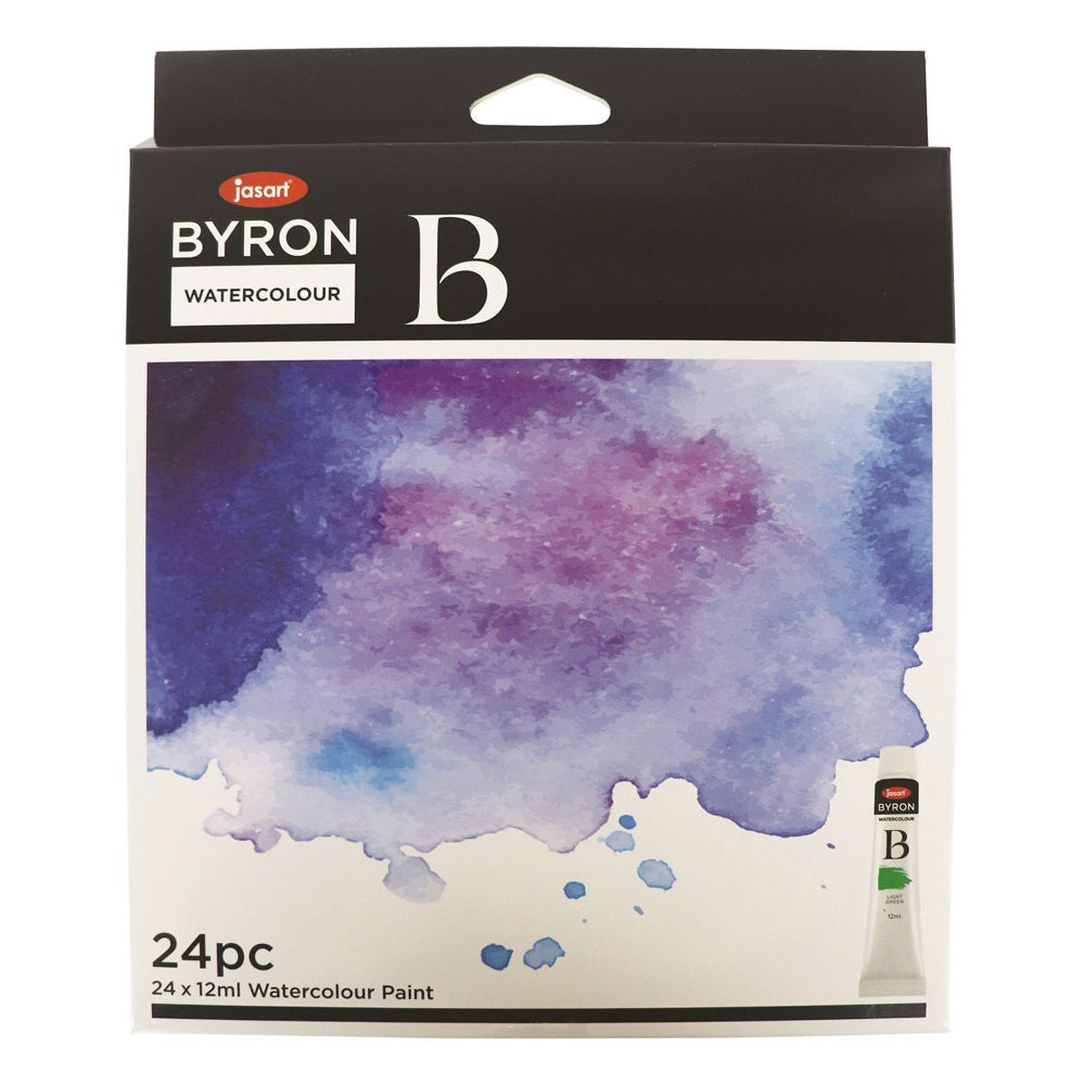 2x 24pc Jasart Byron 12ml Watercolour Art Paint Tube Set