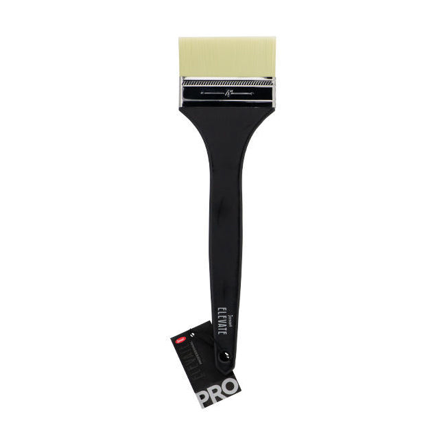 Jasart Elevate Professional Long Handle Flat Brush 4"/100mm - Black