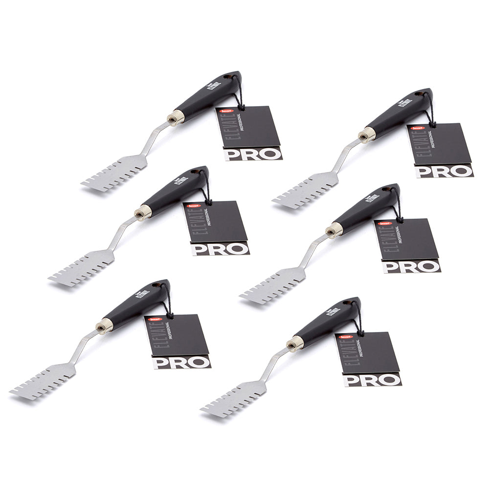 6PK Jasart Elevate Effects Metal Palette Knife Comb - Black