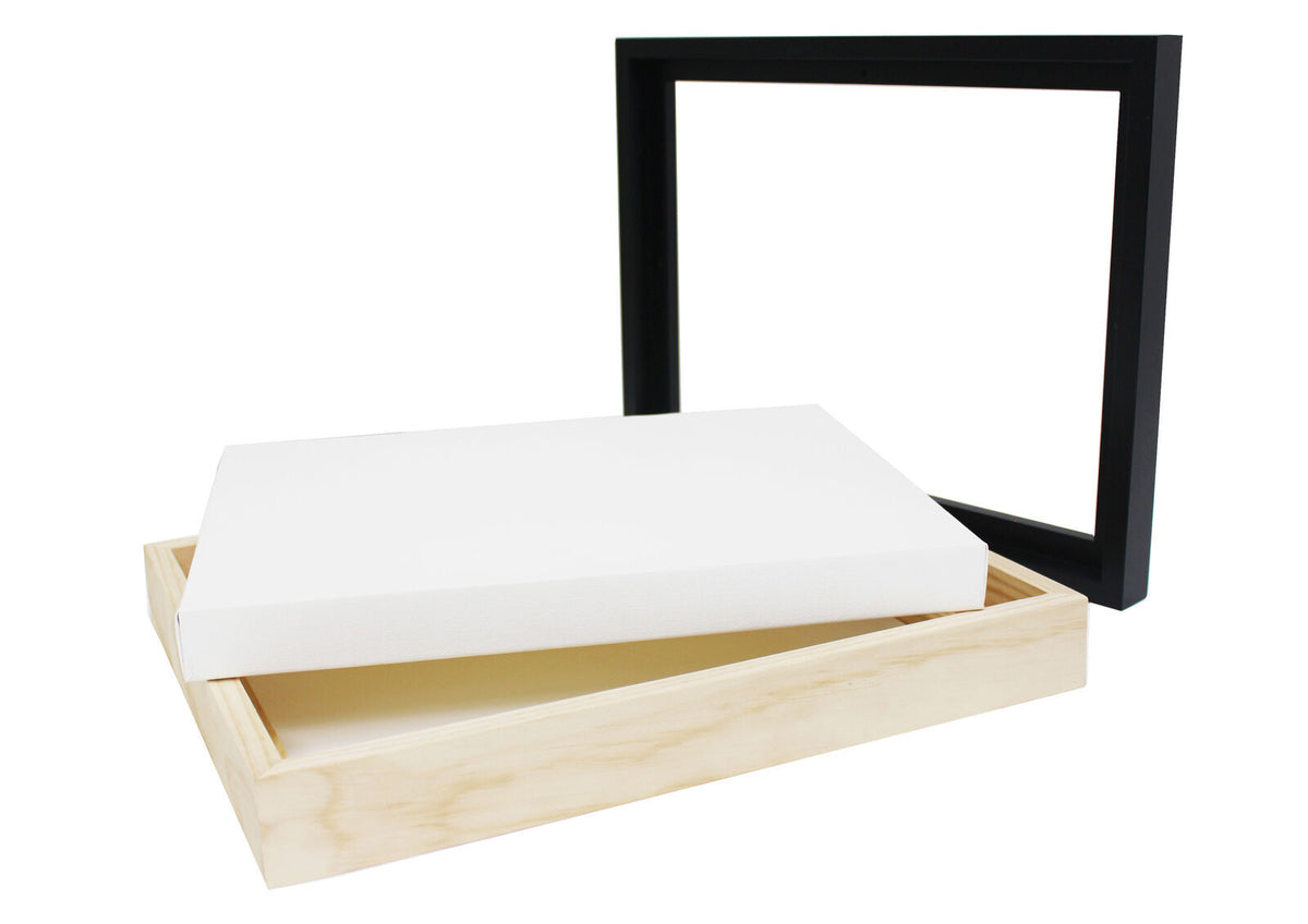 Jasart Thin Edge Artwork 8x10" Floater Frame Wood - Natural