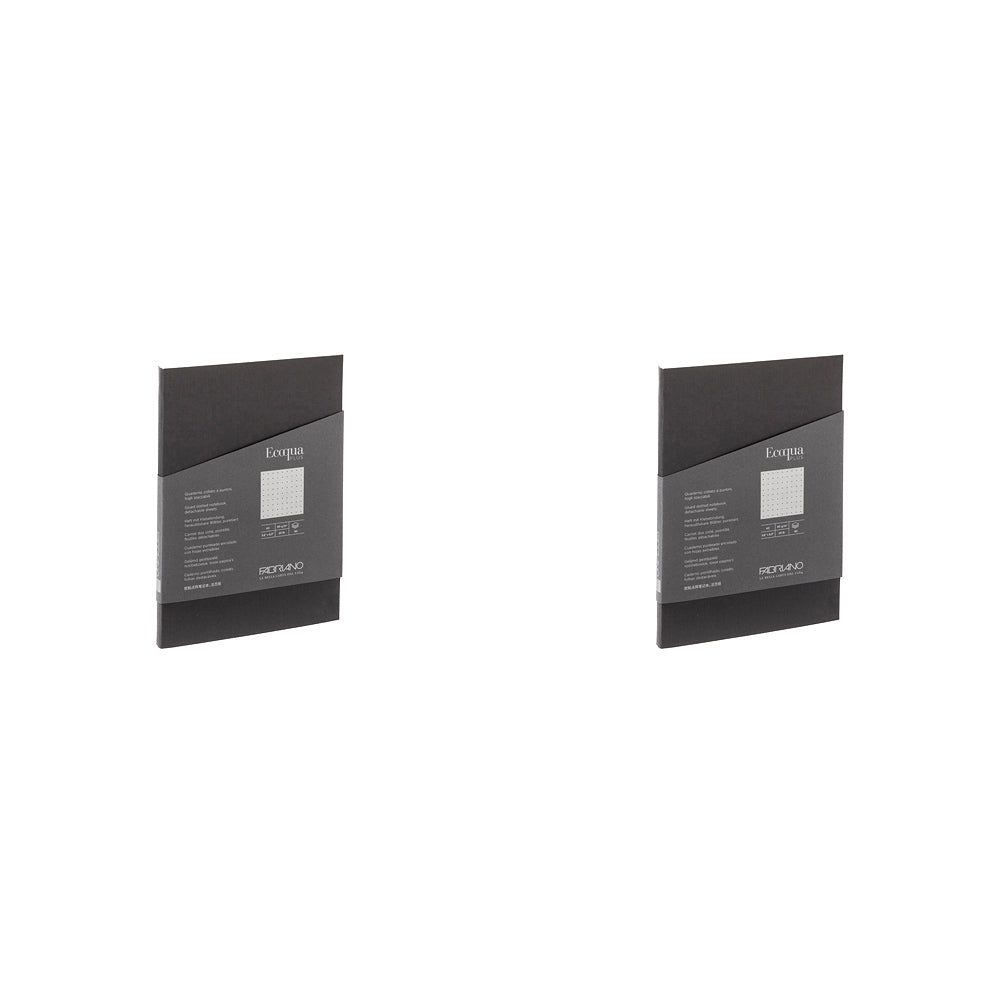 2PK Fabriano Ecoqua Plus Antracite Dots Glued A4 Notebook Home School