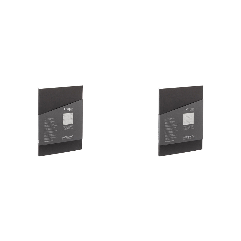 2PK Fabriano Ecoqua Plus Nero Dots Glued A4 Notebook Home School