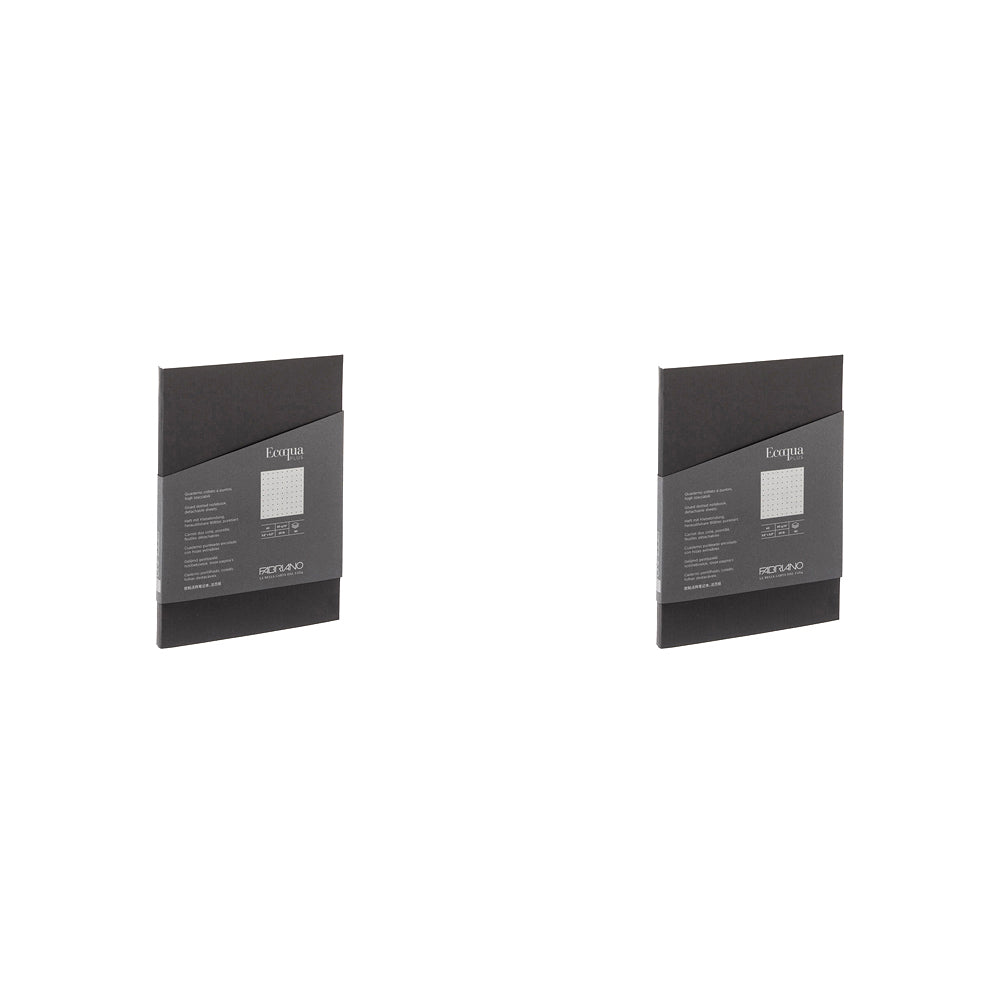 2PK Fabriano Ecoqua Plus Nero Lines Glued A4 Notebook Home School