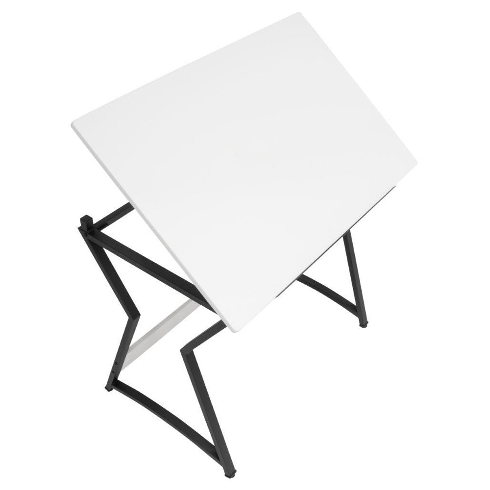 Artfusion Steel Hourglass Drawing Table 91x60cm - Black/White