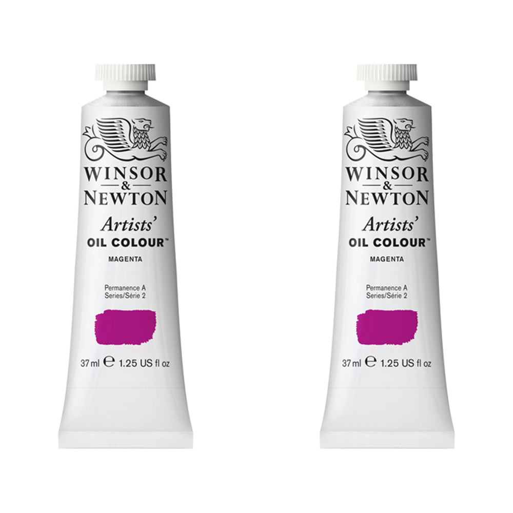 2PK Winsor & Newton Artists Oil Colour 37ml Paint Tube Magenta Series 2