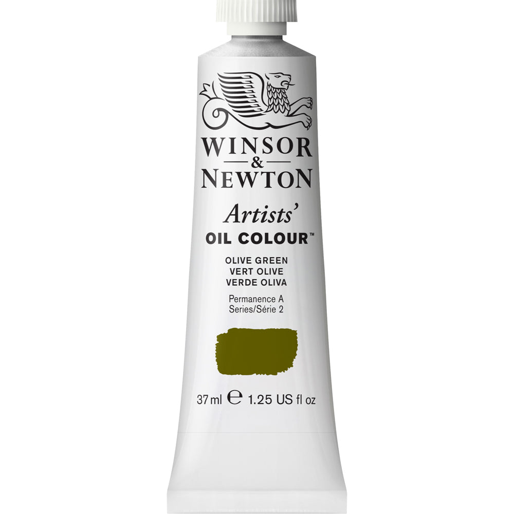 2PK Winsor & Newton Artists Oil Colour 37ml Paint Tube Olive Green Series 2