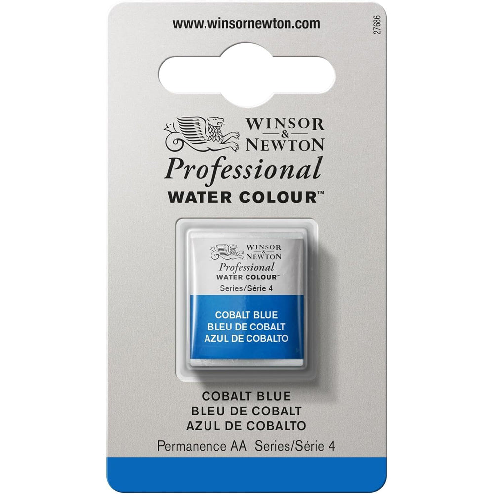 2PK Winsor & Newton Professional Watercolour Half Pan Cobalt Blue S4