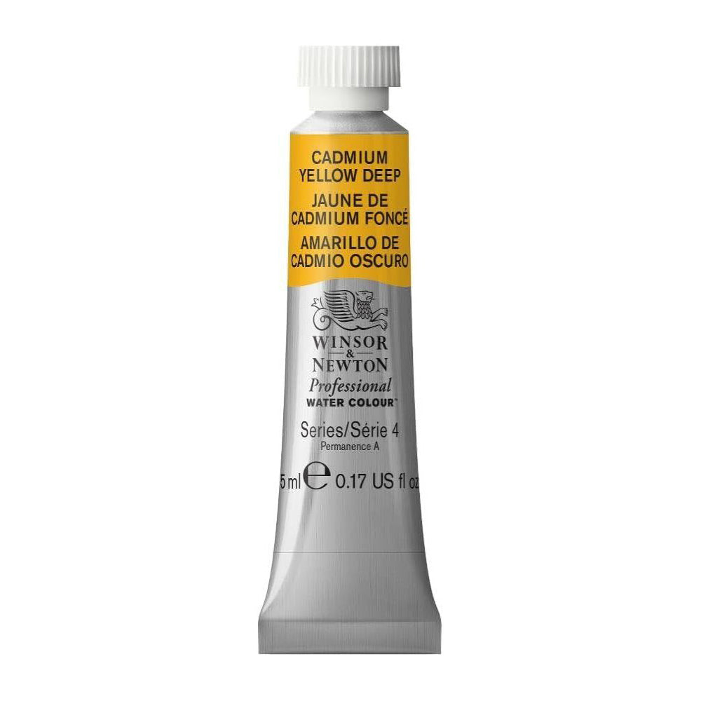 2PK Winsor & Newton 5ml Professional Watercolour Tube Cadmium Yellow Deep S4