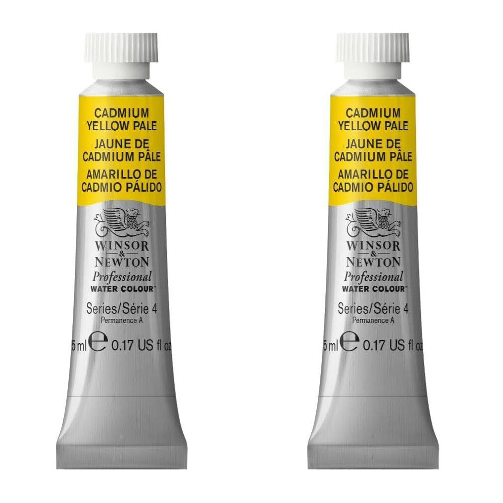 2PK Winsor & Newton 5ml Professional Watercolour Tube Cadmium Yellow Pale S4