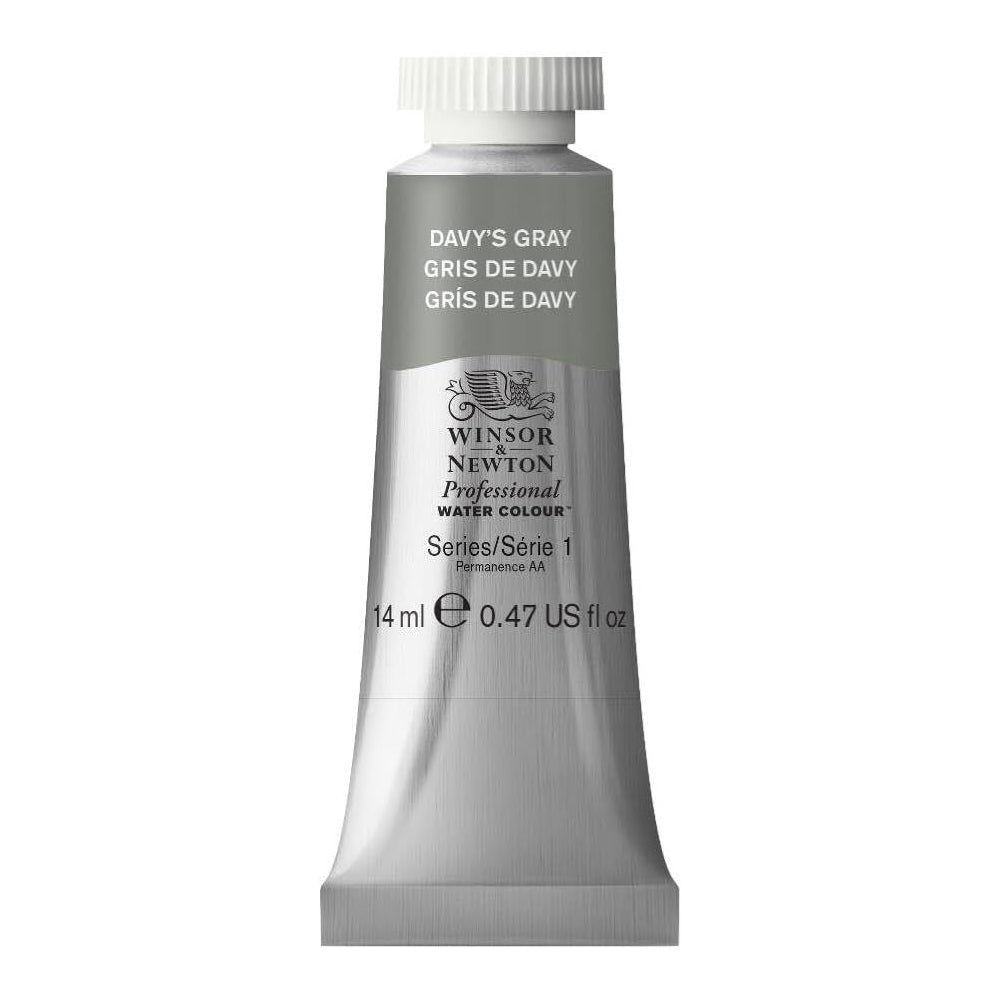 2PK Winsor & Newton 14ml Professional Watercolour Tube Davy's Gray S1