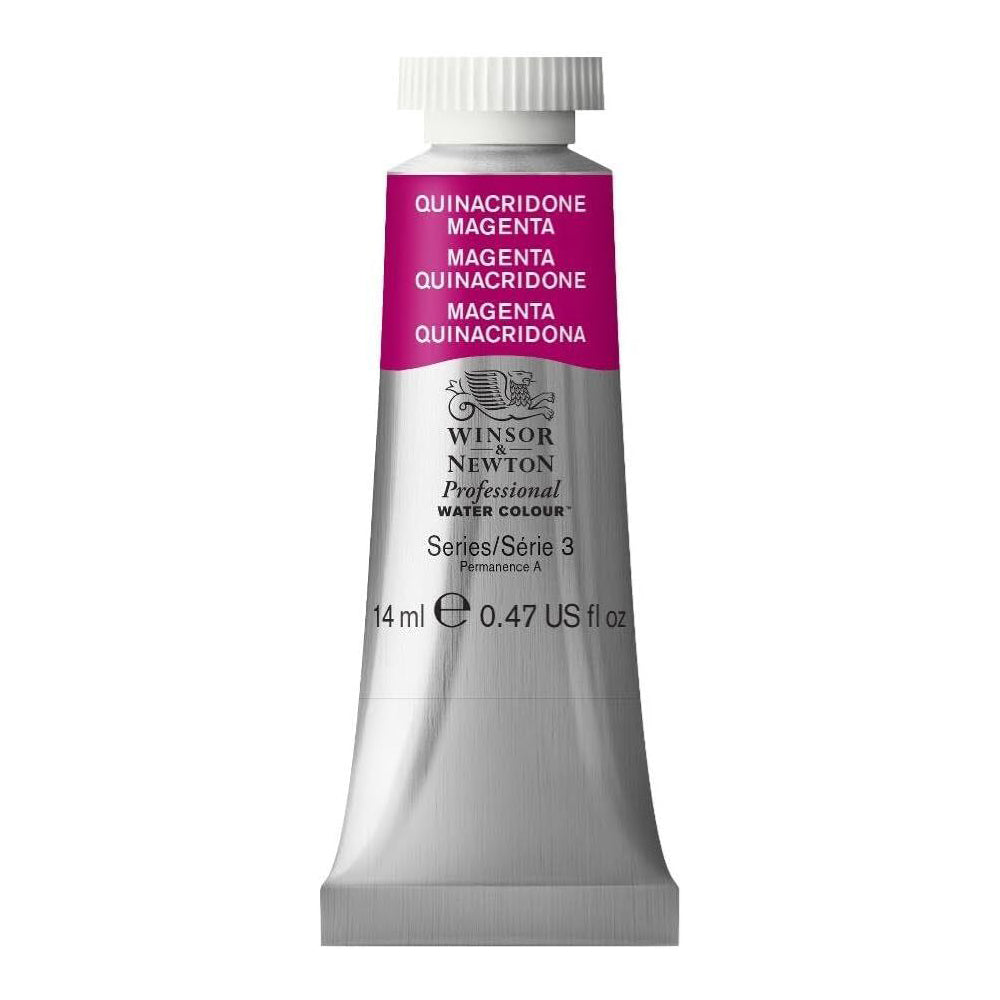 2PK Winsor & Newton 14ml Professional Watercolour Tube Quinacridone Magenta S3