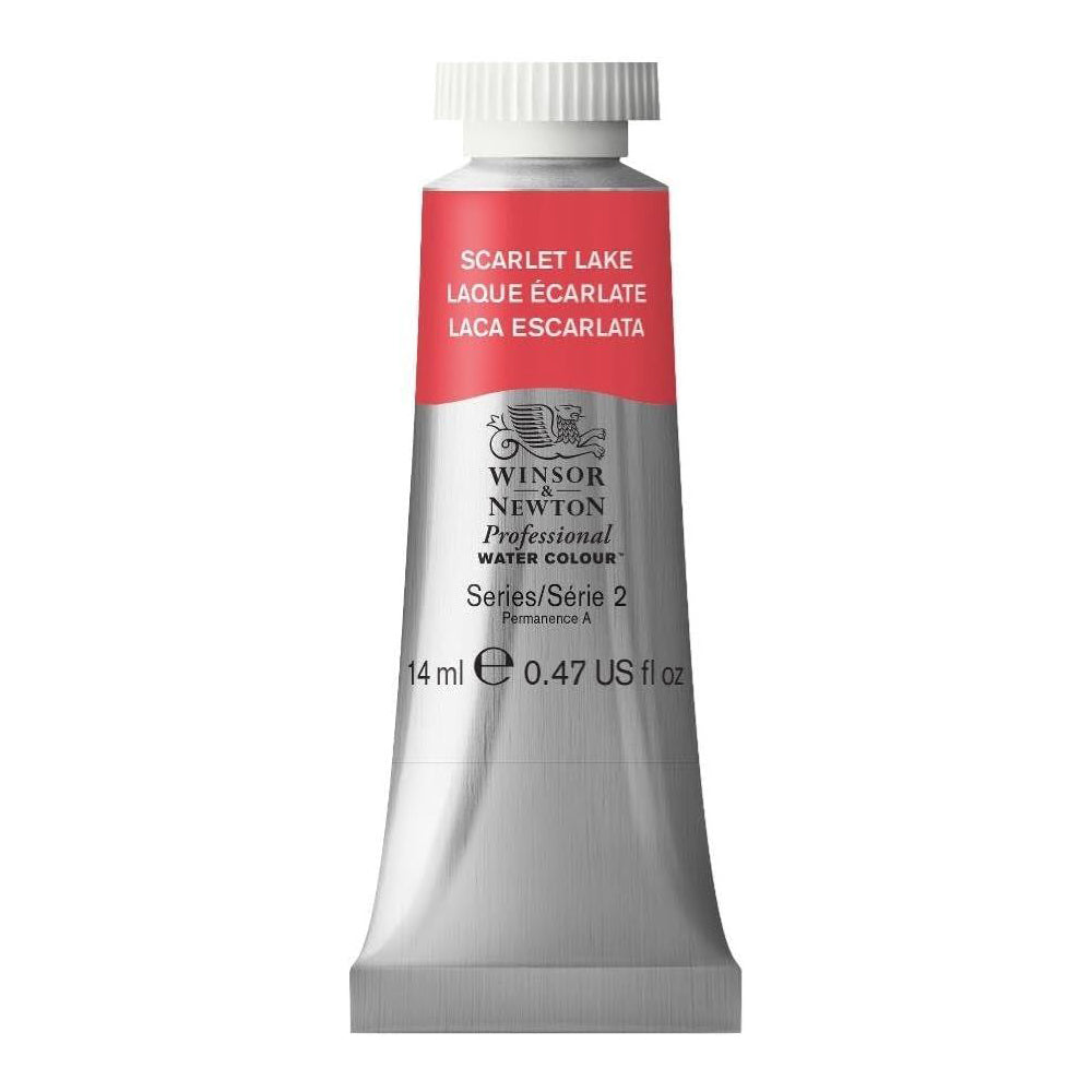2PK Winsor & Newton 14ml Professional Watercolour Tube Scarlet Lake S2