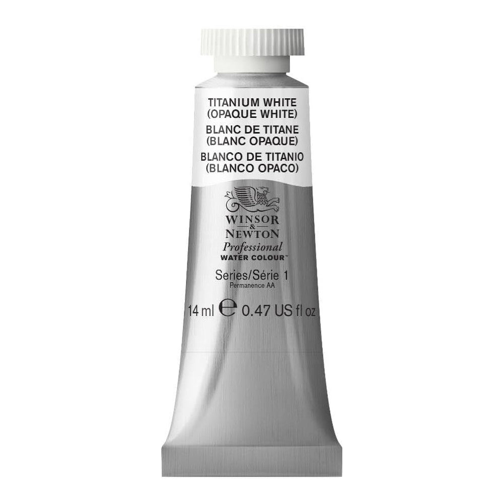 2PK Winsor & Newton 14ml Pro Watercolour Tube Titanium White Opaque White S1