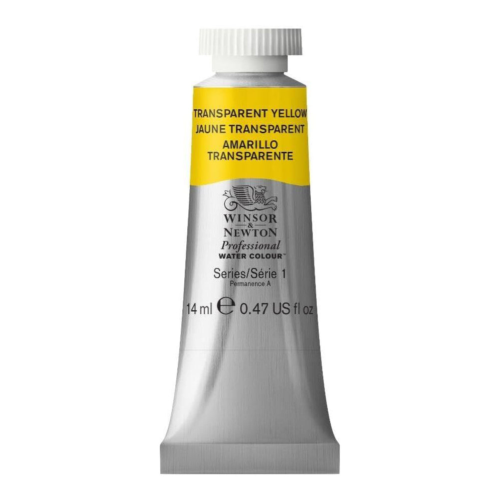 2PK Winsor & Newton 14ml Professional Watercolour Tube Transparent Yellow S1