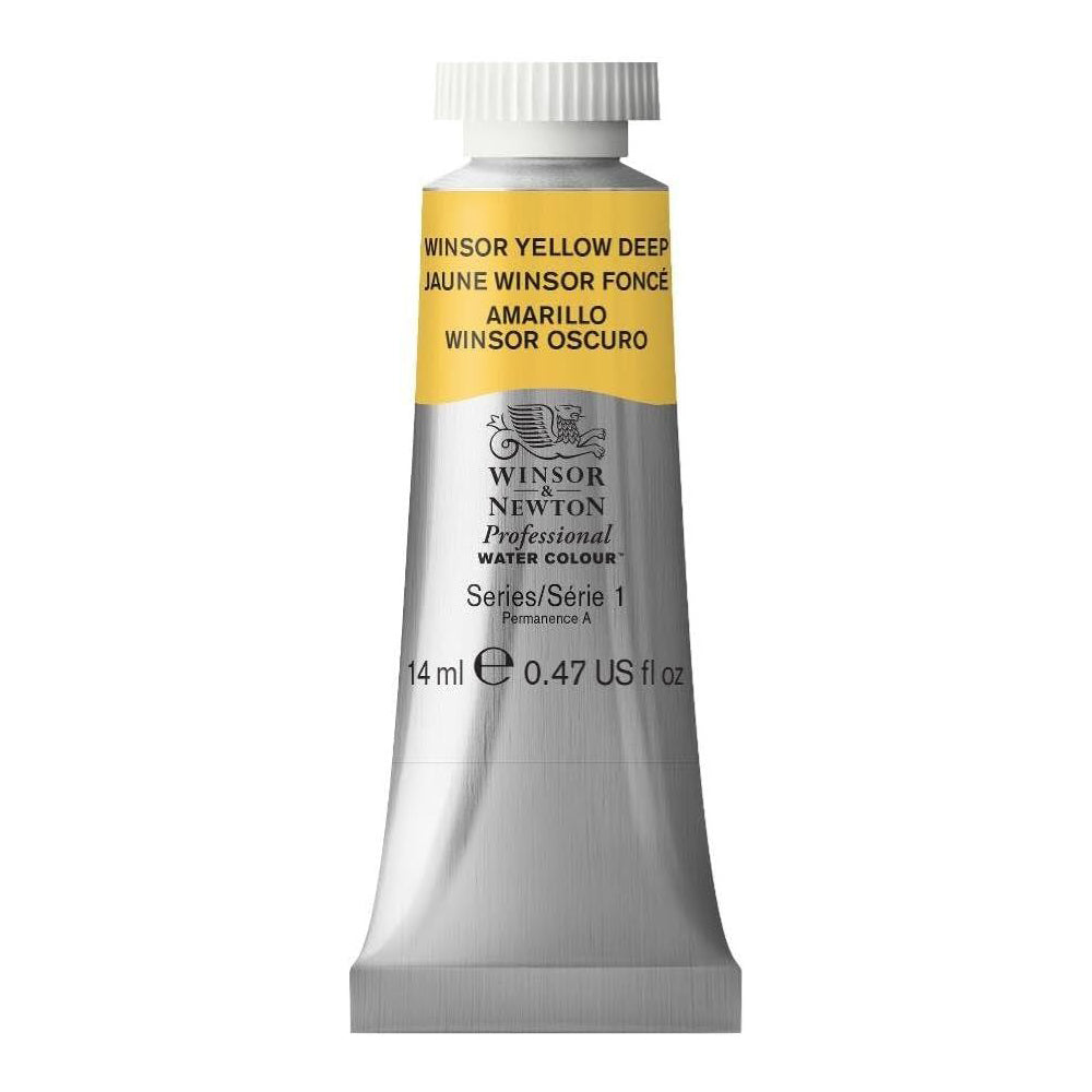 2PK Winsor & Newton 14ml Professional Watercolour Tube Winsor Yellow Deep S1