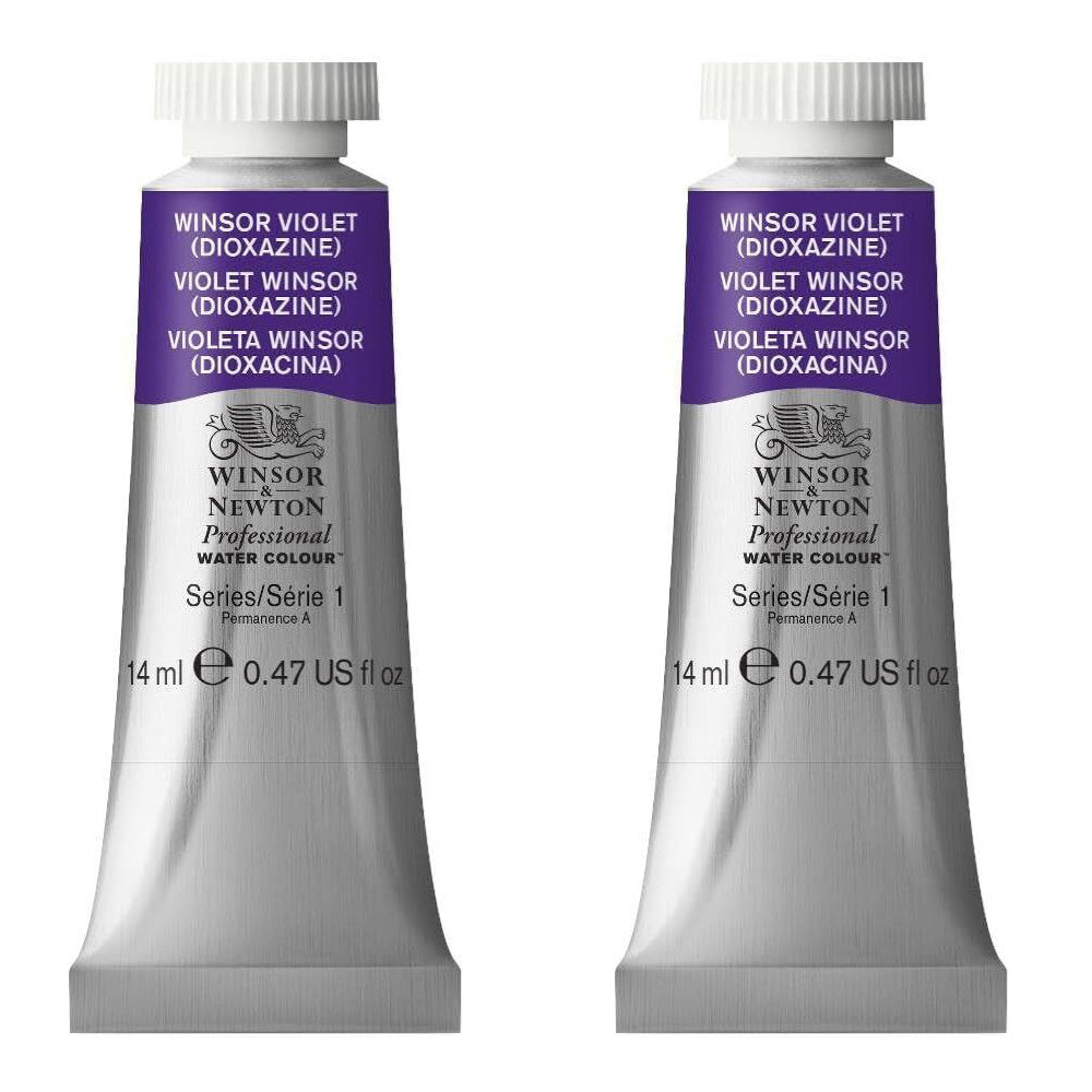 2PK Winsor & Newton 14ml Pro Watercolour Tube Winsor Violet Dioxazine S1
