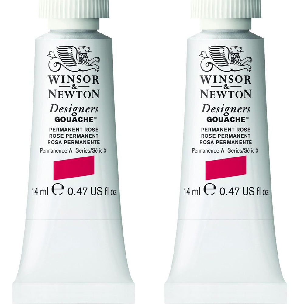 2PK Winsor And Newton 37ml Designers' Gouache  Zinc White S1