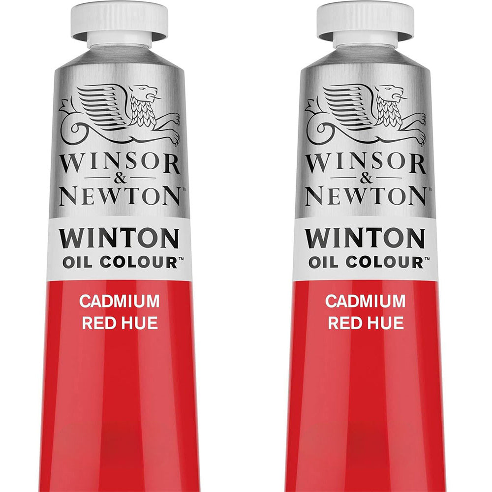 2PK Winsor & Newton 200ml Winton Oil Colour Paint Tube Cadmium Red Hue