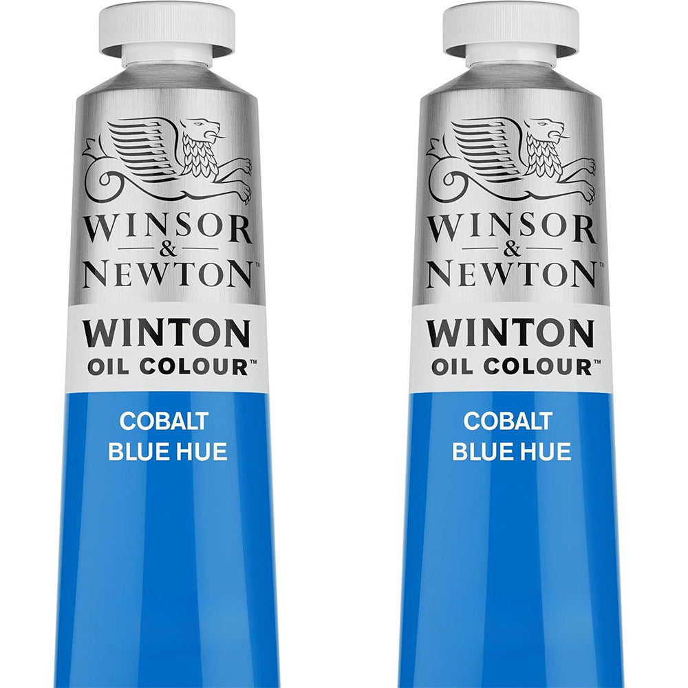 2PK Winsor & Newton 200ml Winton Oil Colour Paint Tube Cobalt Blue Hue