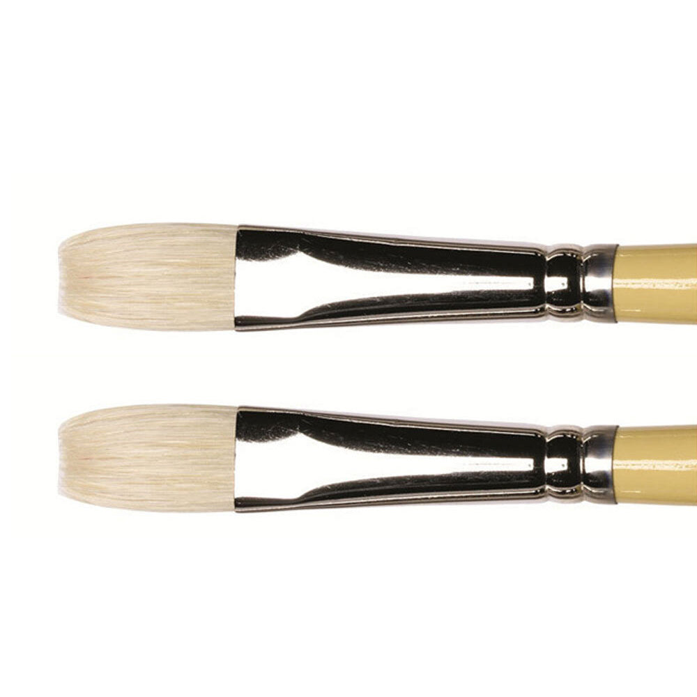 2PK Winsor & Newton Artists Hog Short Flat/Bright Paint Brush - Size 4