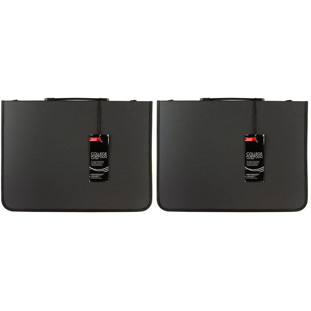 2PK Jasart  A3 College Portfolio 3-Rings Binder - Black