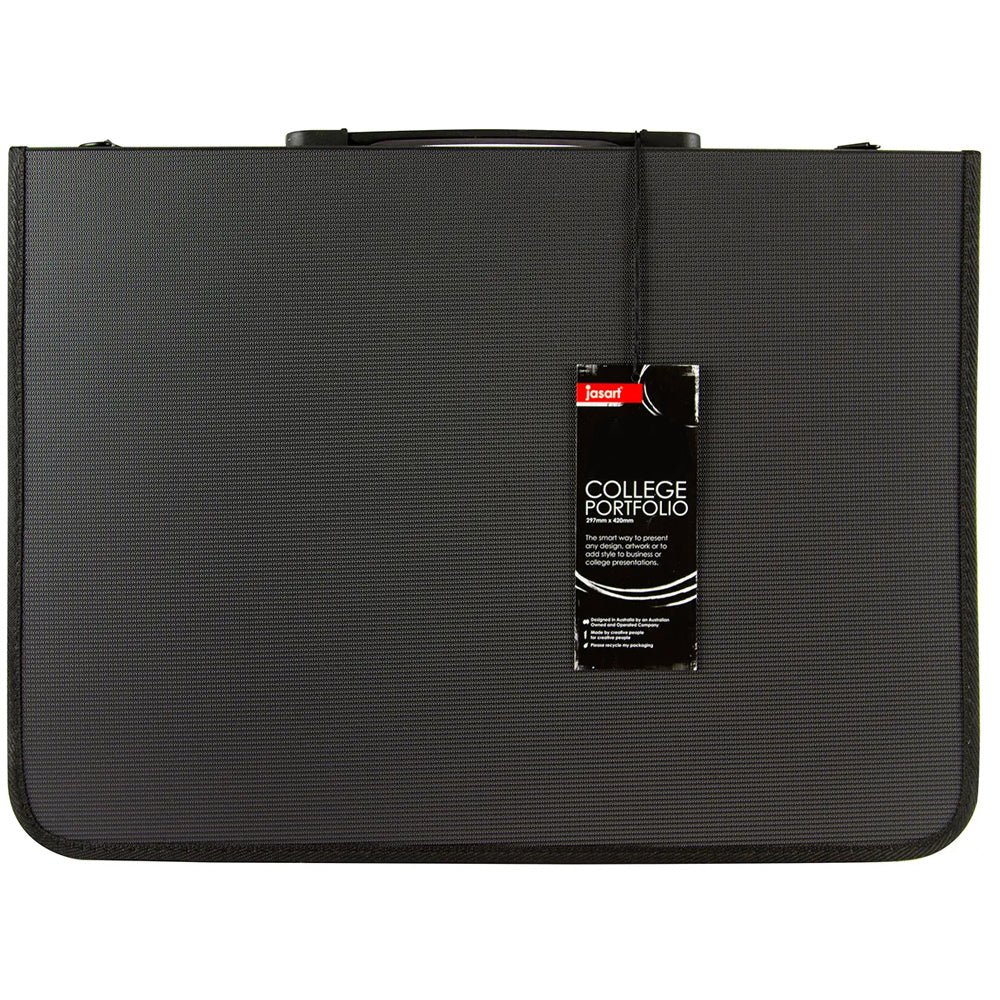 2PK Jasart  A3 College Portfolio 3-Rings Binder - Black