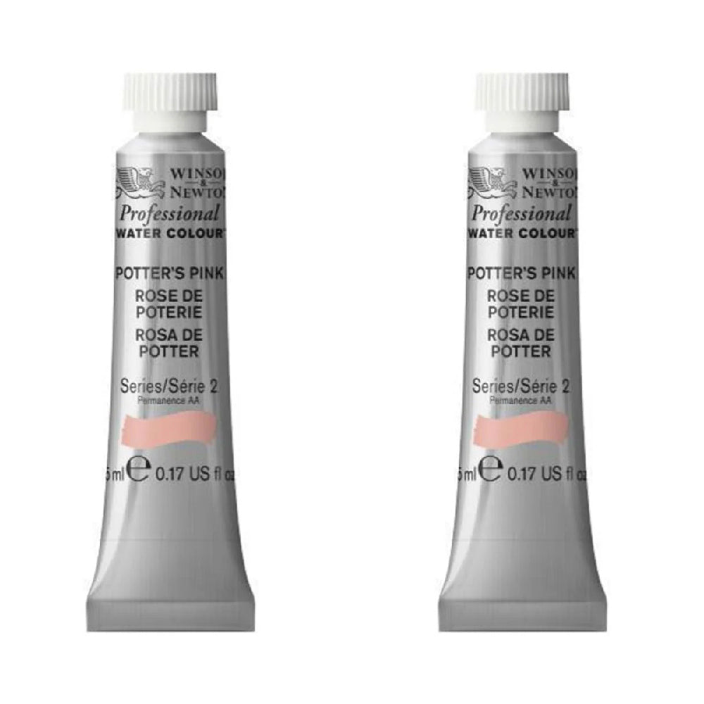 2PK Winsor & Newton 14ml Professional Watercolour Tube Potter's Pink S2
