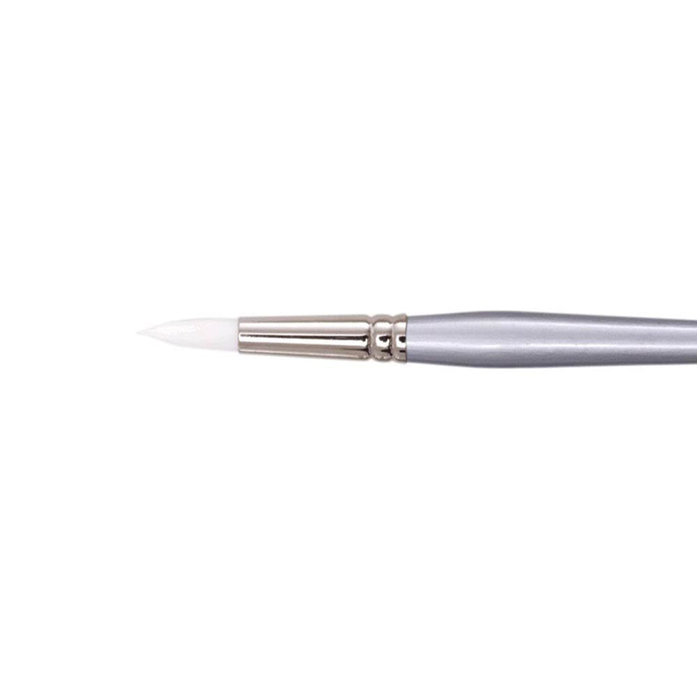 Jasart White Taklon Round Acrylic Paint Brush - Size 10