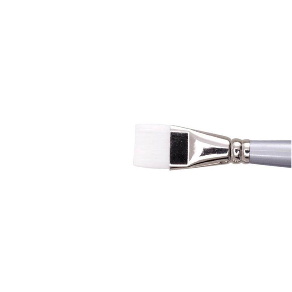 3PK Jasart White Taklon Short Flat Paint Brush - Size 5/16
