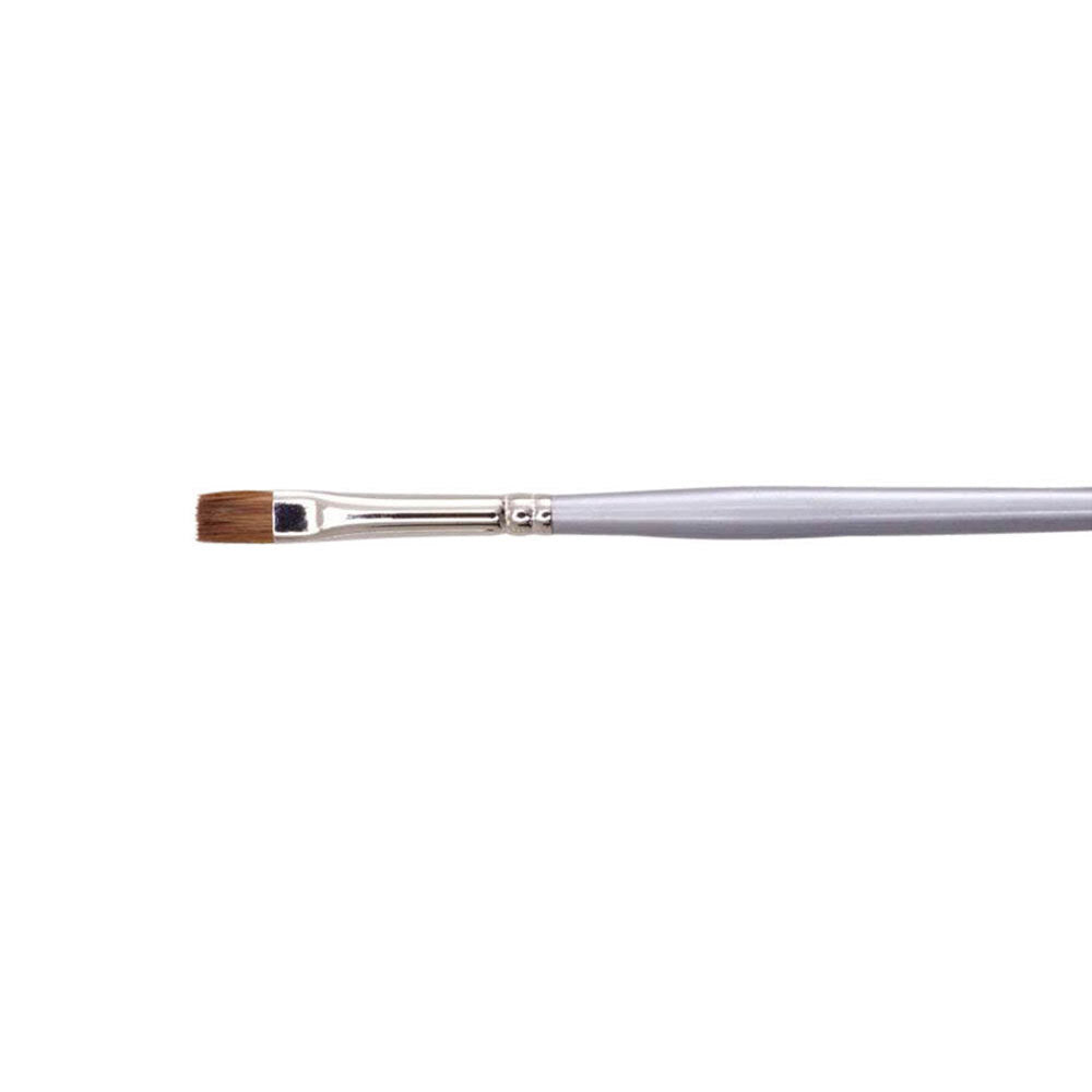 Jasart Red Sable Short Flat Oil/Watercolour Brush - Size 1/2