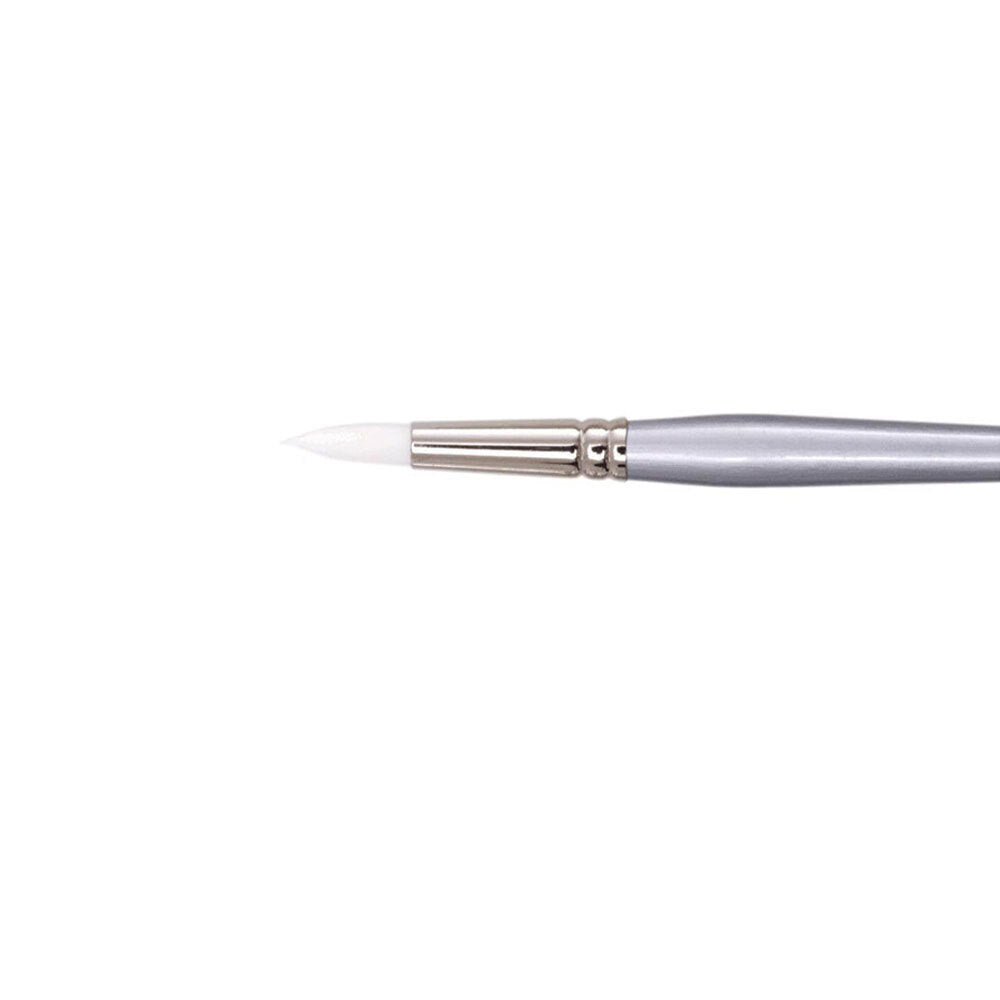 2PK Jasart White Taklon Round Acrylic Paint Brush - Size 14