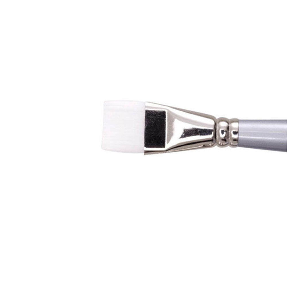 2PK Jasart White Taklon Short Flat Paint Brush - Size 1/2
