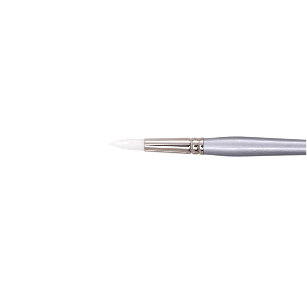 Jasart White Taklon Round Acrylic Paint Brush - Size 36