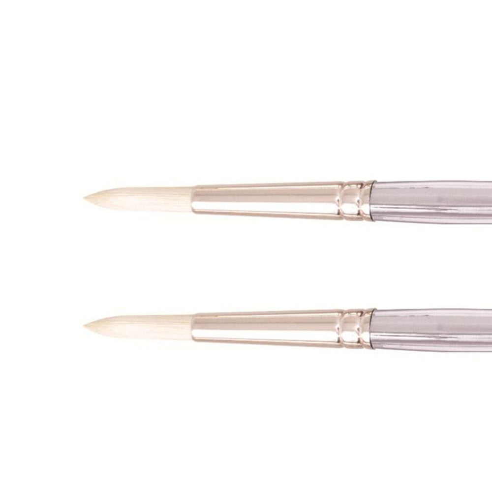 2PK Jasart Interlocking Hog Bristle Round Brush - Size 8