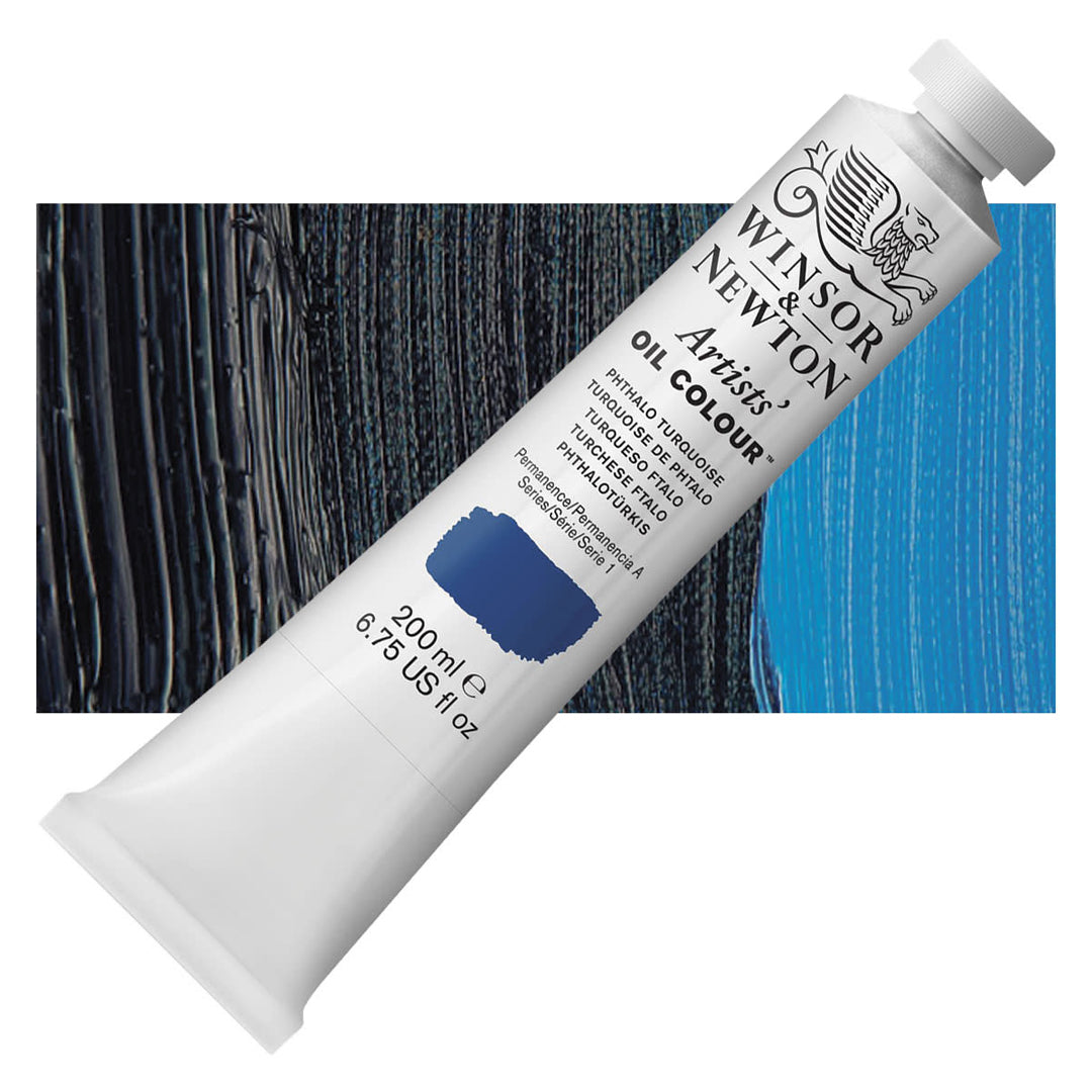 Winsor & Newton Artists Oil Colour 200ml Paint Tube Phthalo Turquoise S1