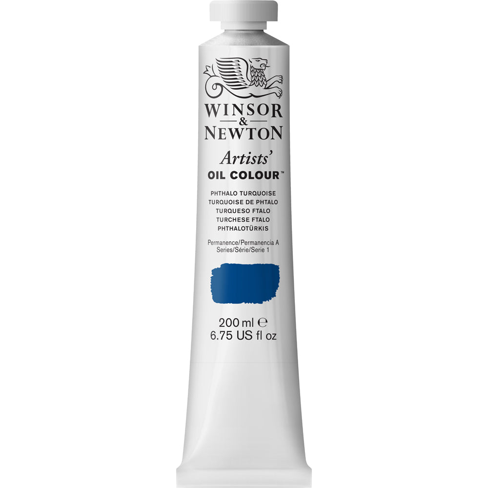 Winsor & Newton Artists Oil Colour 200ml Paint Tube Phthalo Turquoise S1