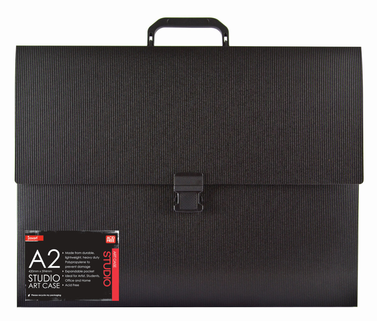 2PK Jasart A2 Studio Art/Craft Case Organiser/Holder - Black