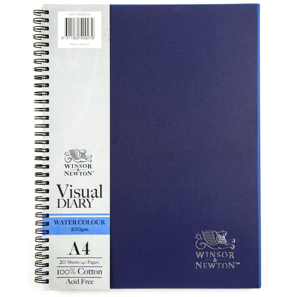 2PK Winsor And Newton Double Wire Water Colour Visual Diary A4 200gsm