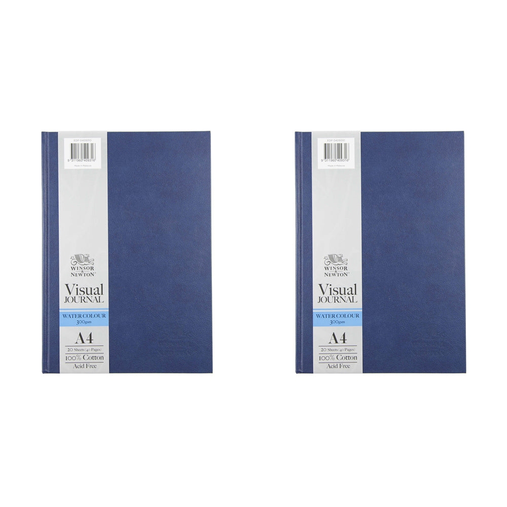 2PK Winsor And Newton Hardbound Water Colour Visual Journal A4