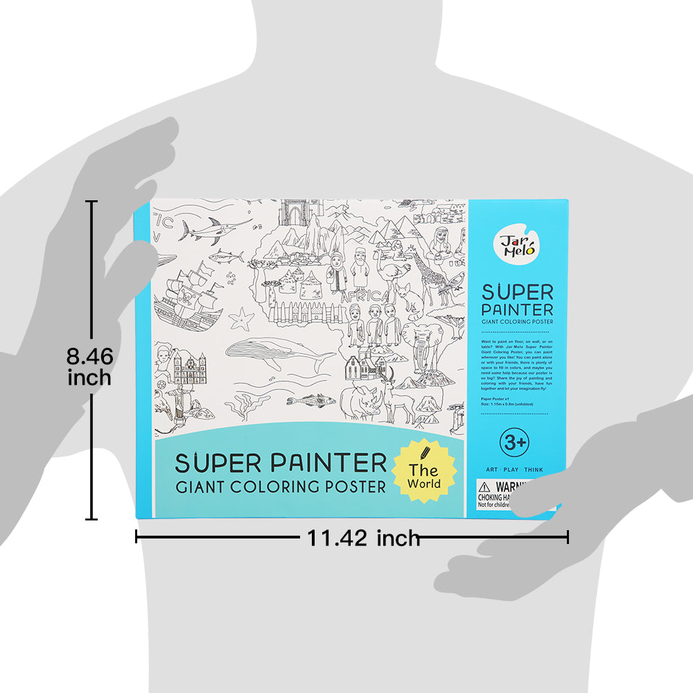 Jarmelo Giant Colouring Poster Pads - The World