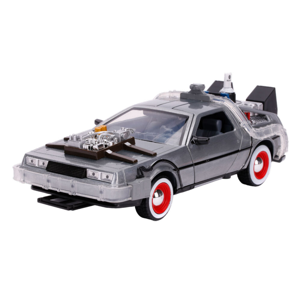 Back to the Future Part 3 Time Machine Raw Metal 1:24 Scale Model Toy