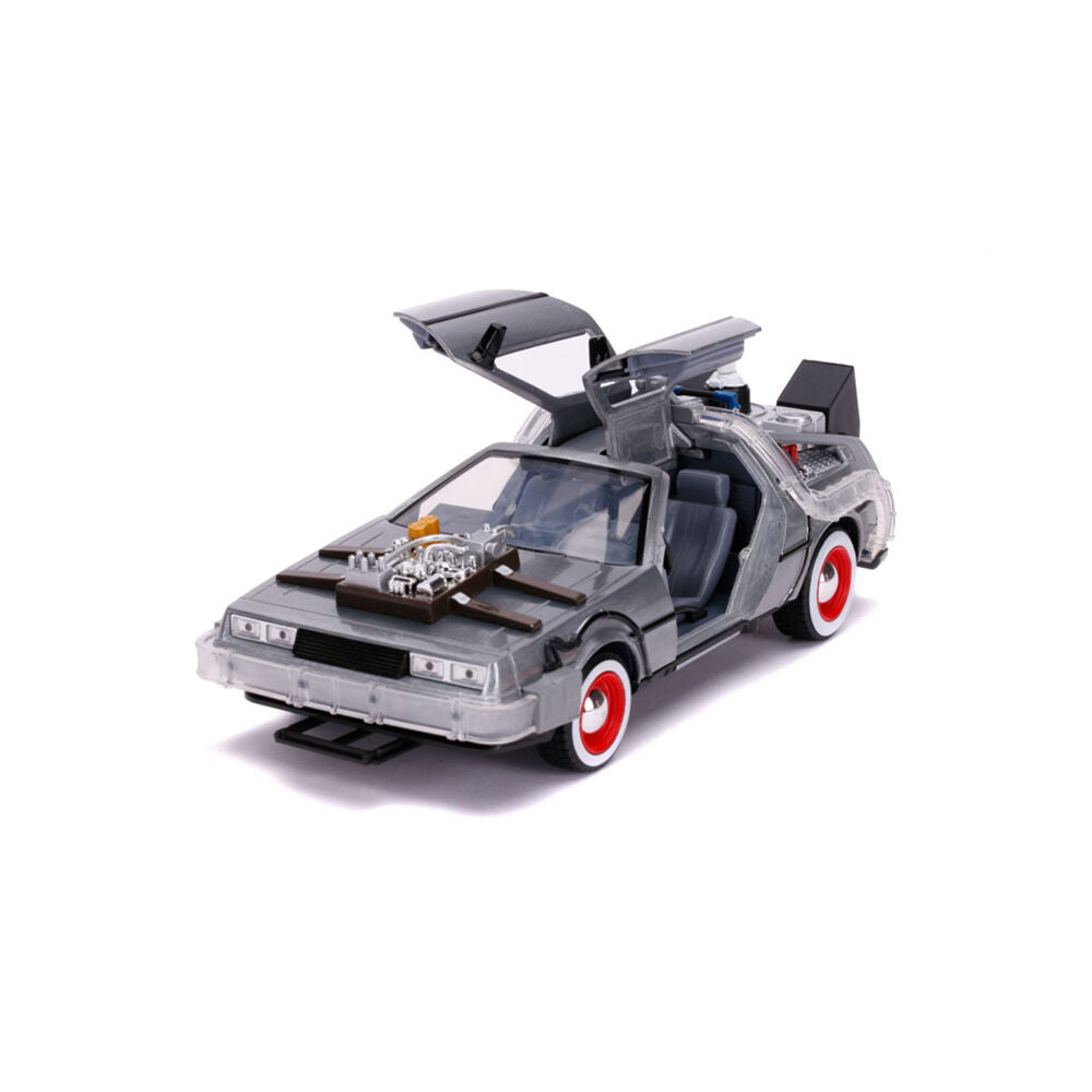Back to the Future Part 3 Time Machine Raw Metal 1:24 Scale Model Toy
