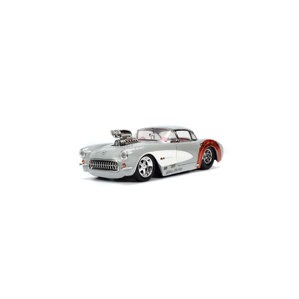 Looney Tunes Bugs Bunny & 1957 Chevrolet Corvette 1:24 Scale DieCast Vehicle Toy