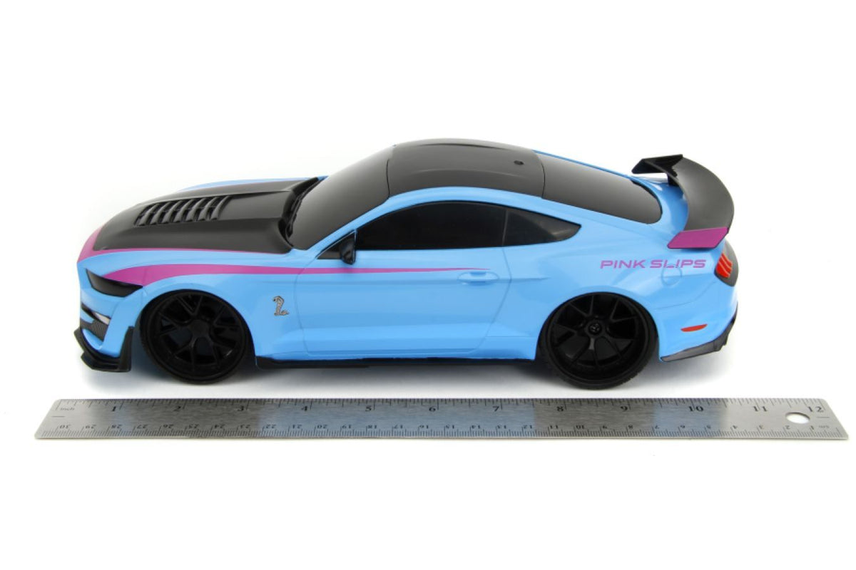 Pink Slips Blue 2020 Ford Mustang Shelby GT500 1:16 Scale RC Vehicle Toy