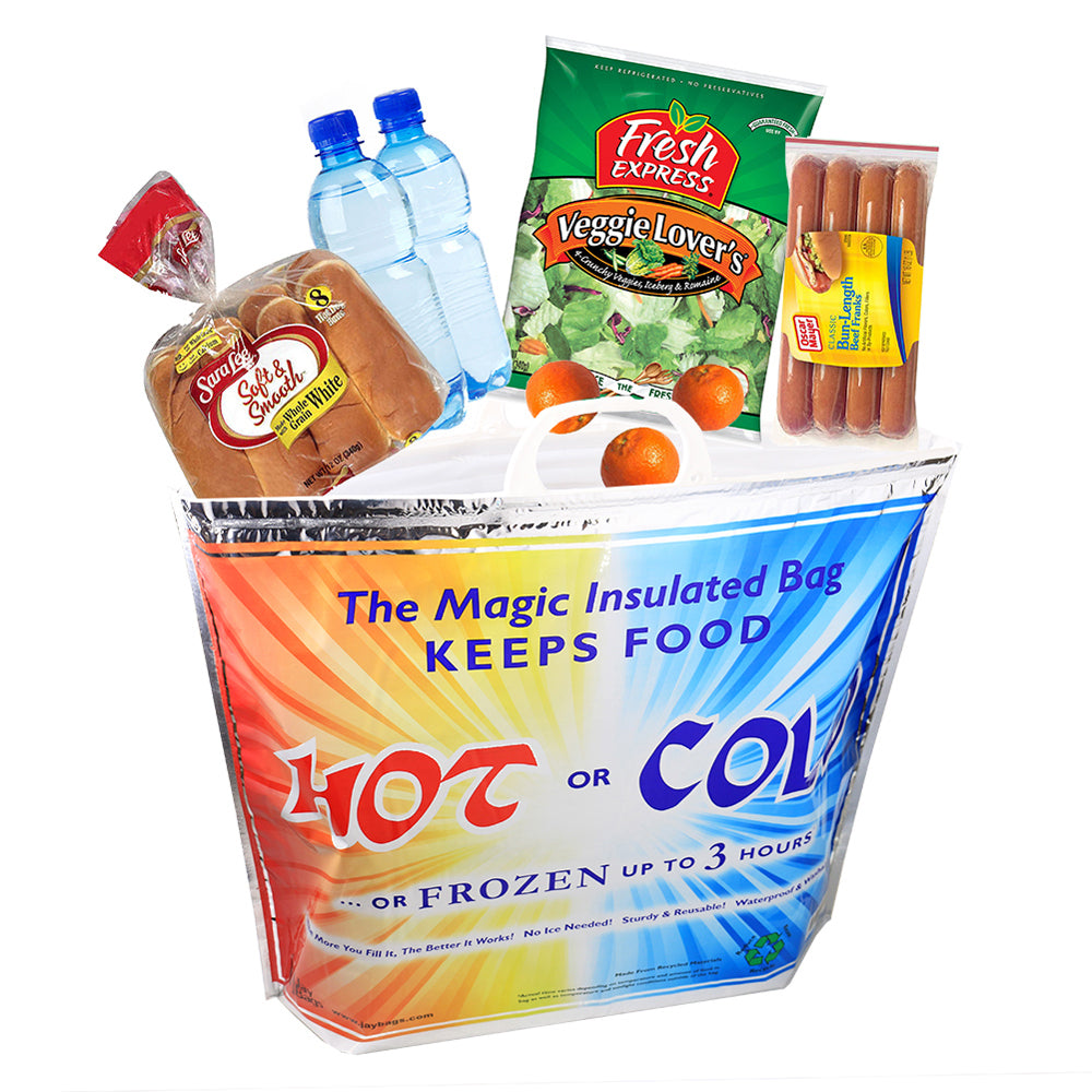 5PK Jay Bags Hot & Cold Magic Insulated Food Bag Large  Cooler