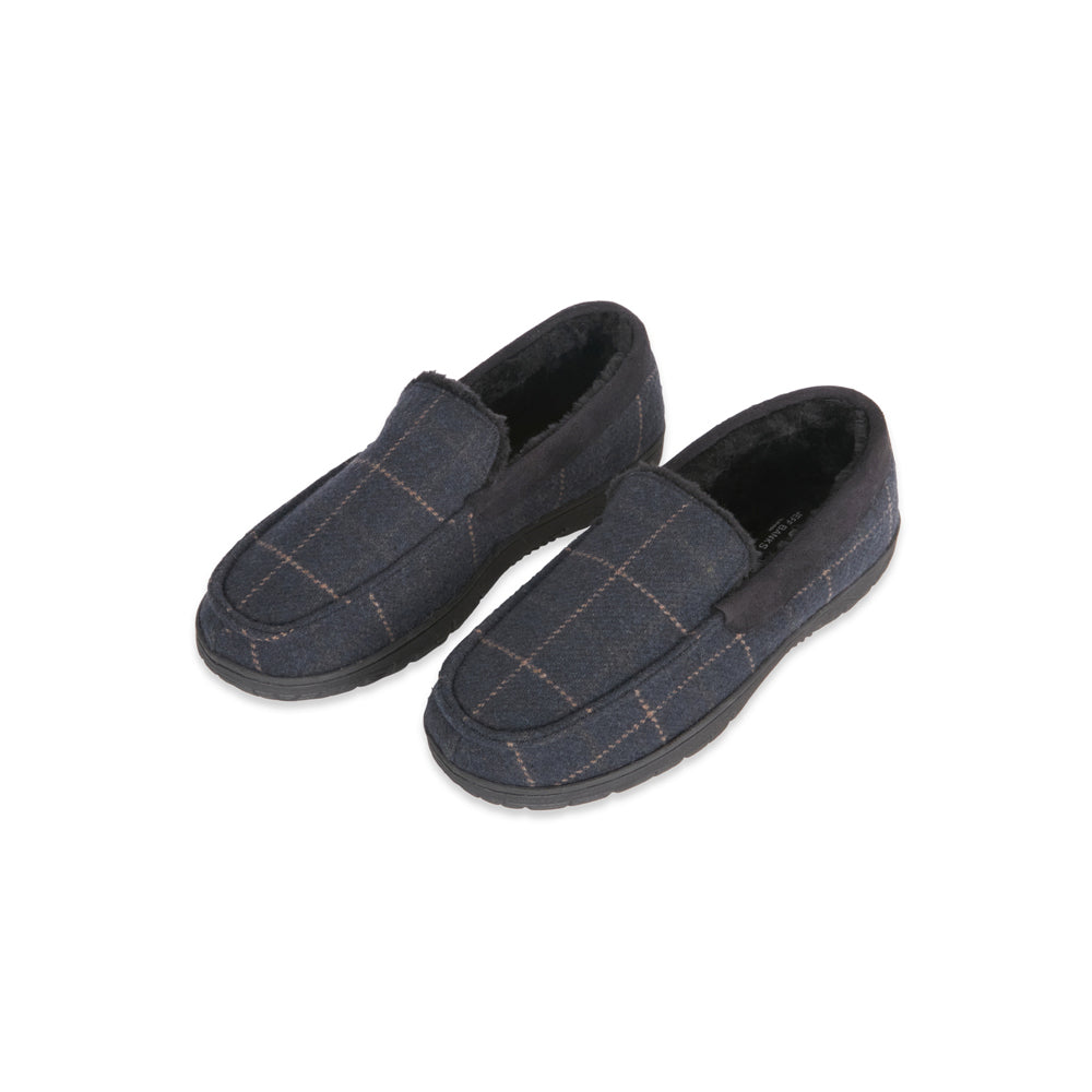 Jeff Banks Men's Moccasin Slip-On Plush Shoes Mens AU12.5-13.5/EU47-48 - Navy
