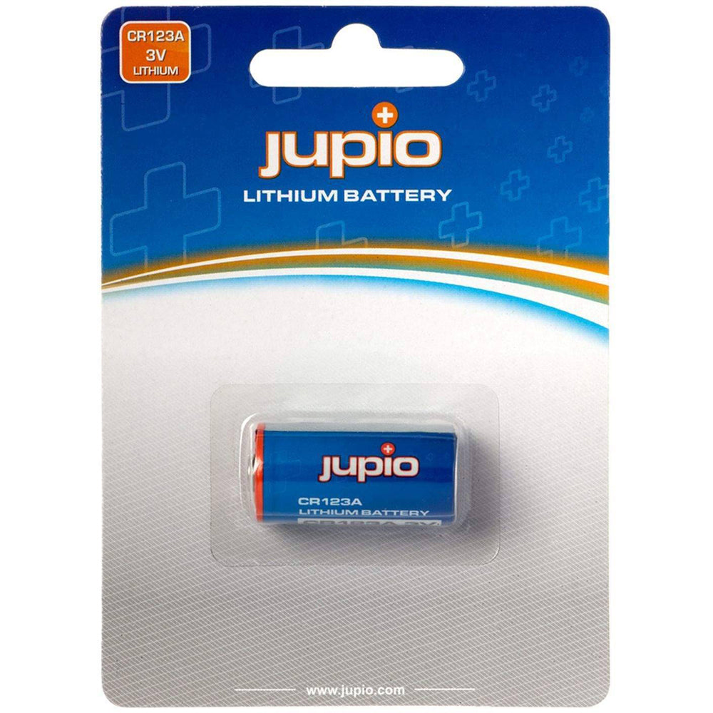 5PK Jupio CR123A 3V Lithium Battery Replacement For Cameras Blue
